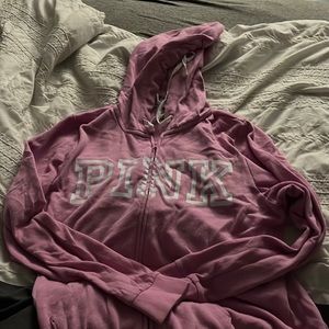 Lightly work pink pink logo jacket